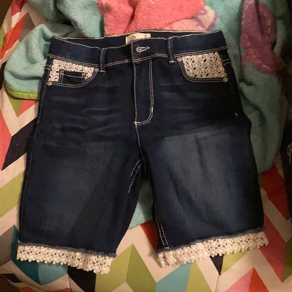 Girls Jean shorts. No tags but never worn.